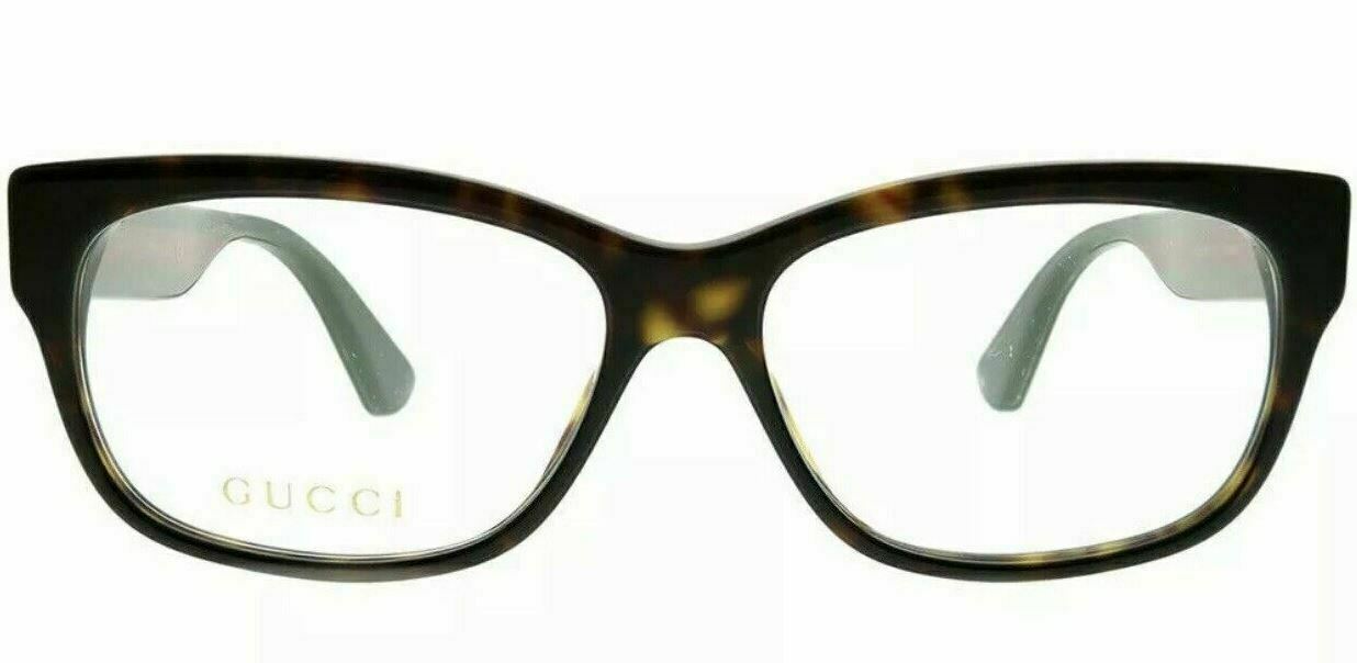 Gucci GG 0278 O 012 Havana/Multicolor Rectangular Square Women's Eyeglasses