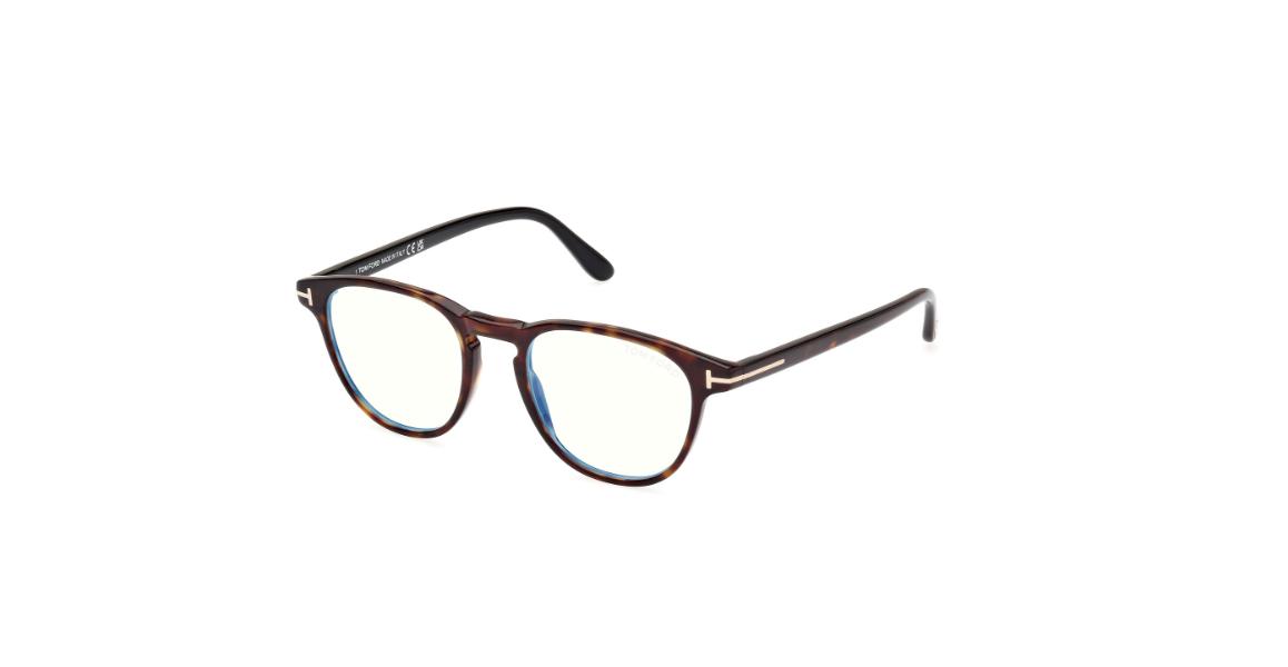 Tom Ford FT5899 052 Dark Havana Square Men's Eyeglasses