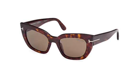 TomFord Athena FT1190 52H Dark Havana/Brown Polarized Cat-Eye Women's Sunglasses