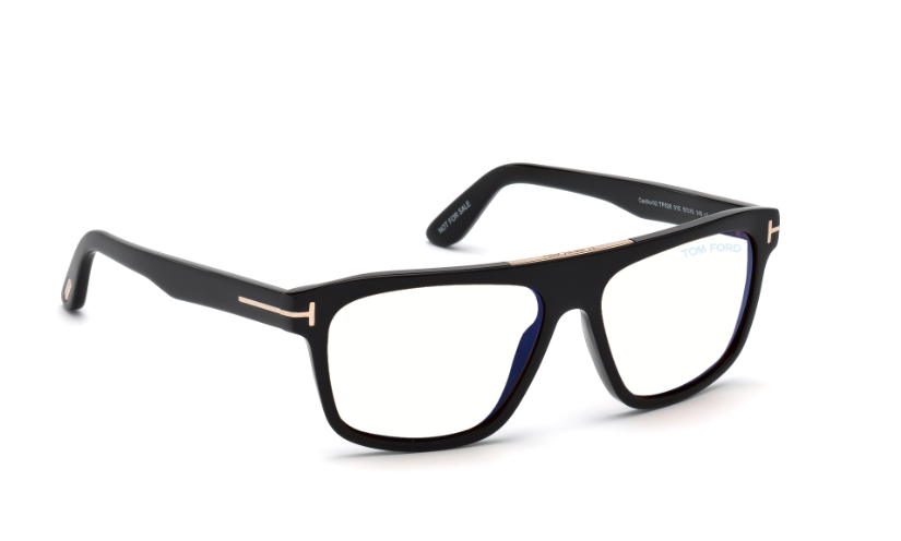 Tom Ford CECILIO-02 FT0628 001 Shiny Black Square Men's Eyeglasses