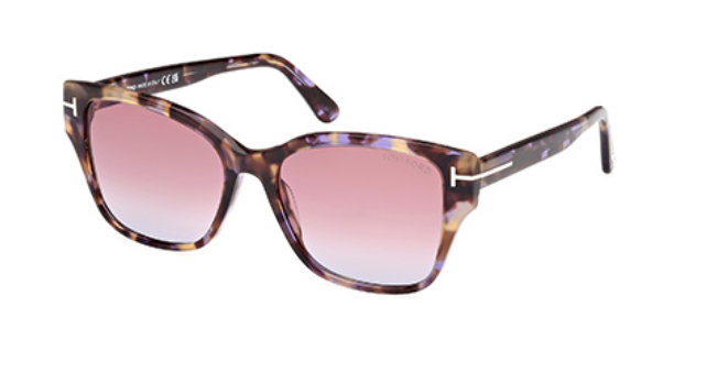 Tom Ford ELSA FT1108 55Z Coloured Havana/Violet Gradient Women's Sunglasses