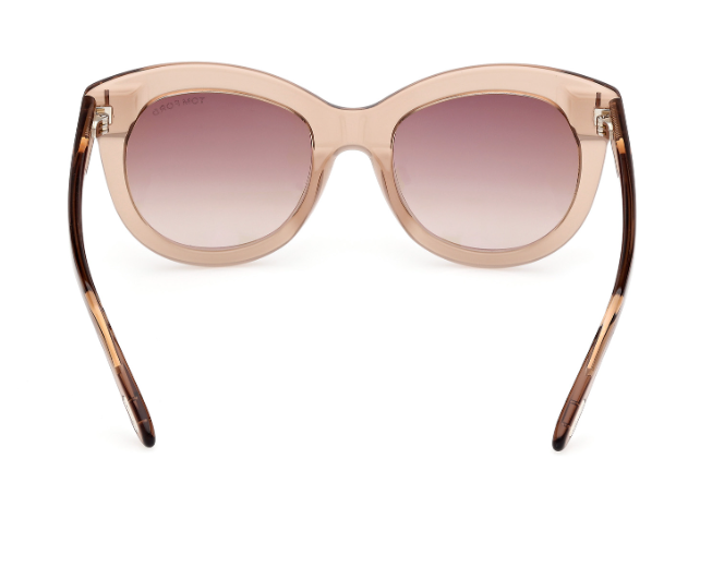 Tom Ford ODETTE FT1189 45F Shiny Light Brown/Gradient Brown Women's Sunglasses