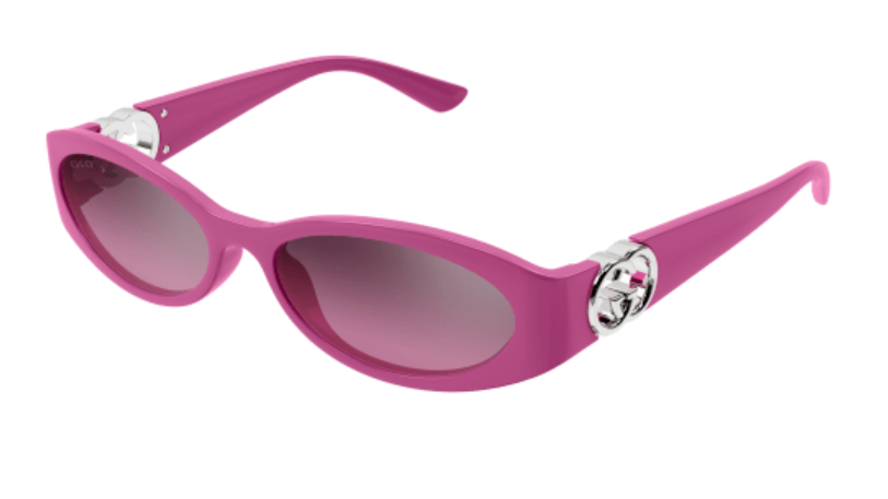 Gucci GG1660S 003 Fuchsia/Pink Gradient/Mirrored Cat Eye Women's Sunglasses