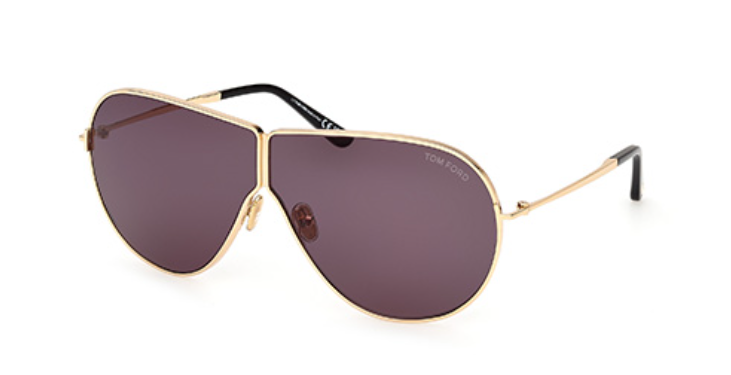 Tom Ford FT1158 30A Shiny Deep Gold/Smoke Oval Men's Sunglasses