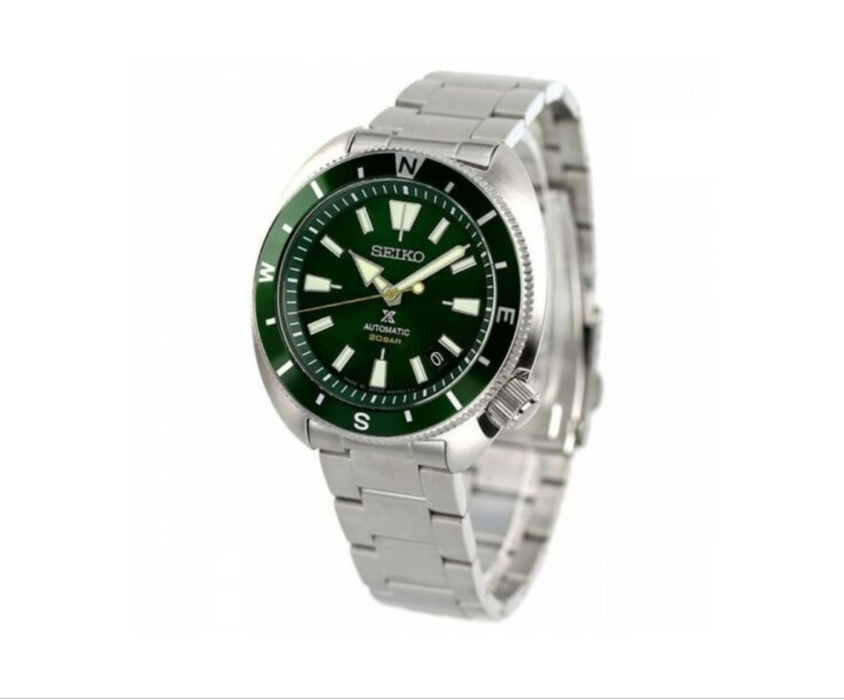 Seiko Prospex Land Green Sunray Dial Stainless Steel Bracelet Watch SRPH15K1