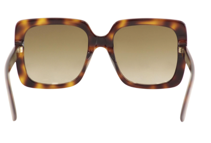 Gucci GG0418S 003 Havana/Brown Gradient Square Women's Sunglasses