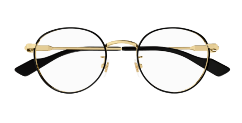 Gucci GG1613OJ 001 Gold Round Women's Eyeglasses