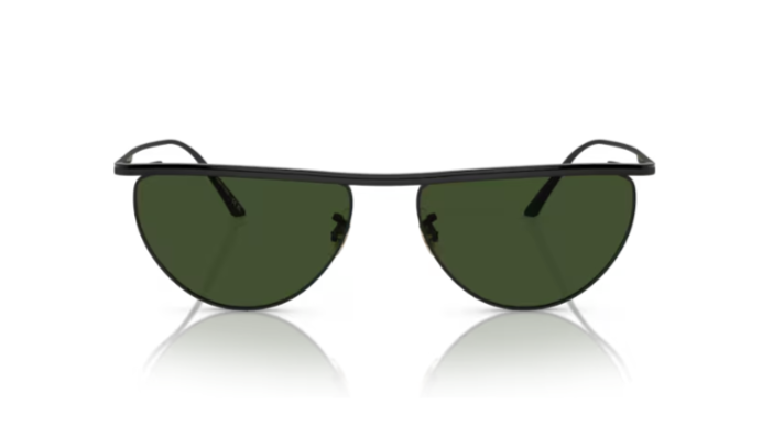 Oliver Peoples 0OV1342S 1984c 506271 Matte Black/Green Oval Women's Sunglasses