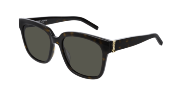 Saint Laurent SL M40 004 Havana/Grey Gradient Square Women's Sunglasses