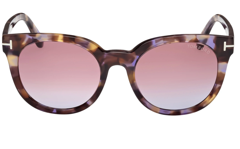 Tom Ford FT1109 55Z Coloured Havana/Gradient Soft Square Women's Sunglasses