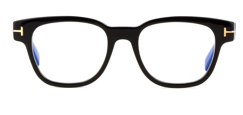 Tom Ford FT5977-B 001 Shiny Black/Shiny Black Square Women's Eyeglasses