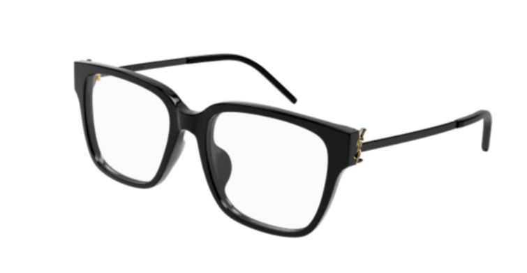 Saint Laurent SL M48O A/F 001 Black/Clear Women's Square Eyeglasses