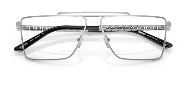 Versace 0VE1295 1000 Silver 59mm Rectangular Men's Eyeglasses