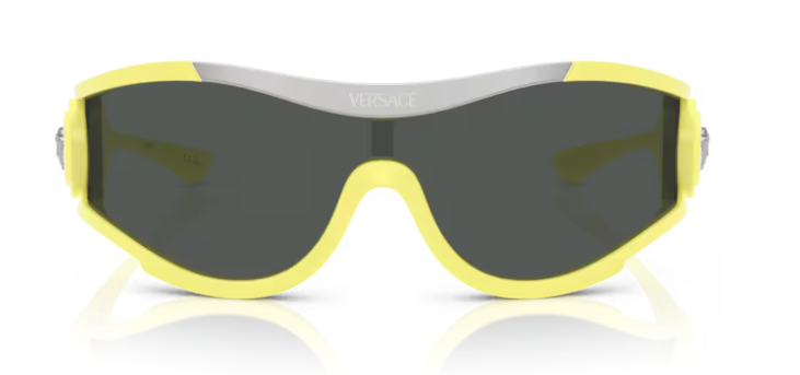 Versace 0VE4475 548687 Yellow/Dark Grey Mask Men's Sunglasses