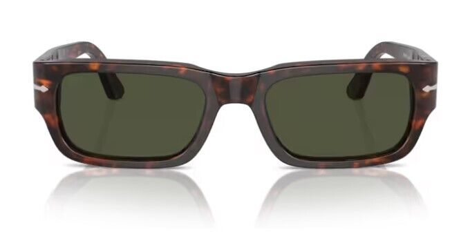 Persol 0PO3347S 24/31 Havana/Green Rectangular 58mm Women's Sunglasses