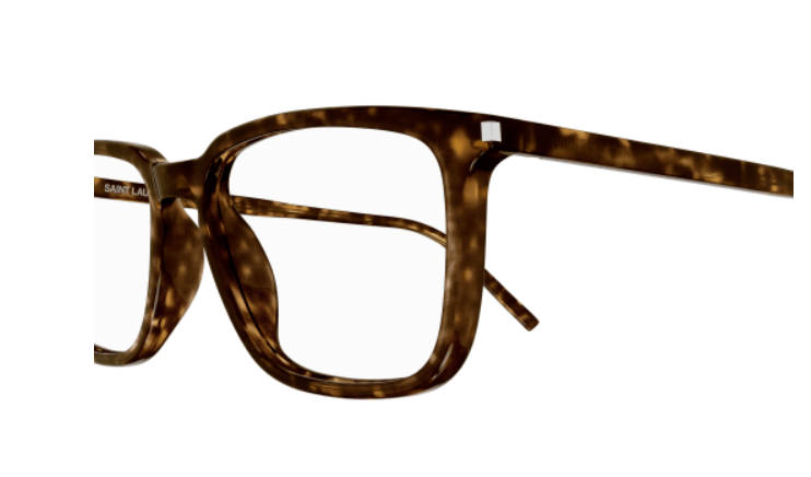 Saint Laurent SL 645/F 002 Havana Square Men's Eyeglasses