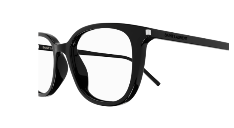 Saint Laurent SL 644/F 001 Black Square Men's Eyeglasses