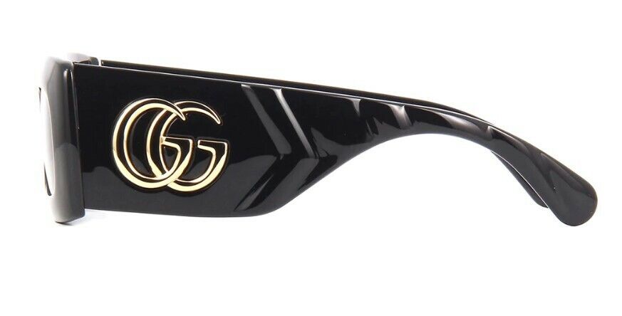 Gucci GG0811S 001 Black Grey Lens Rectangle Women's Marmont Sunglasses