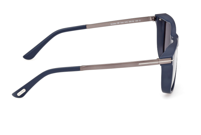 TomFord SINATRA FT1104 Color 91C Matte Blue/Smoke Mirror Men's Square Sunglasses