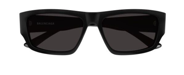 Balenciaga BB0366S 001 Black/Grey Rectangular Men's Sunglasses