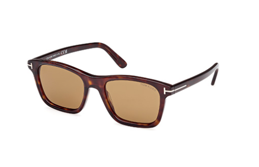 Tom Ford BARRON FT1179 52E Dark Havana/Brown Square Men's Sunglasses