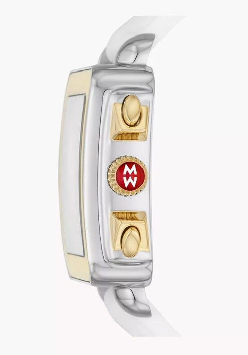 Michele Deco Sport White Dial White Silicone Strap Women's Watch MWW06K000060