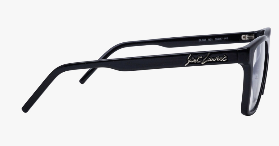 Saint Laurent SL 337 001 Black/Clear Square Men's Eyeglasses