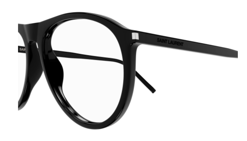 Saint Laurent SL 667 OPT 001 Black Soft Square Men's Eyeglasses