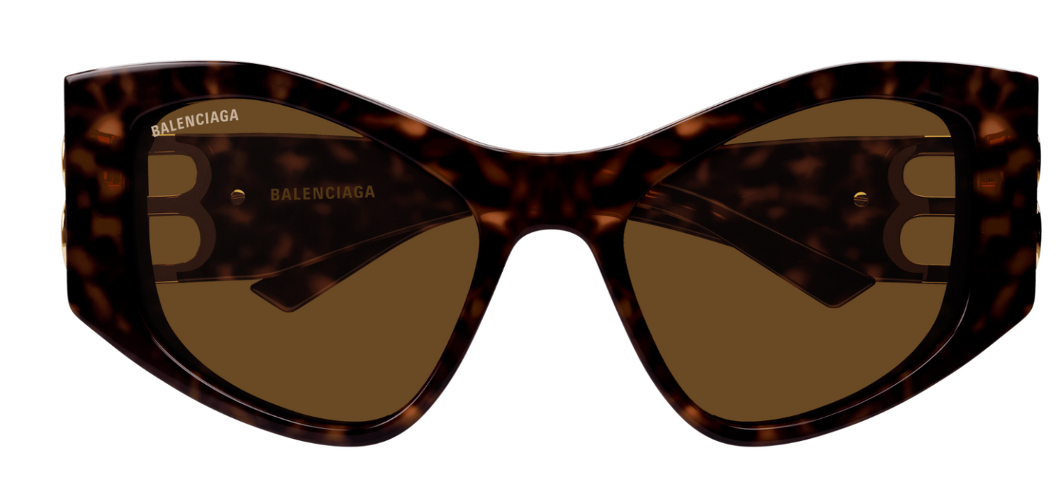 Balenciaga BB0287S-002 Havana/Brown Cat-Eye Women's Sunglasses