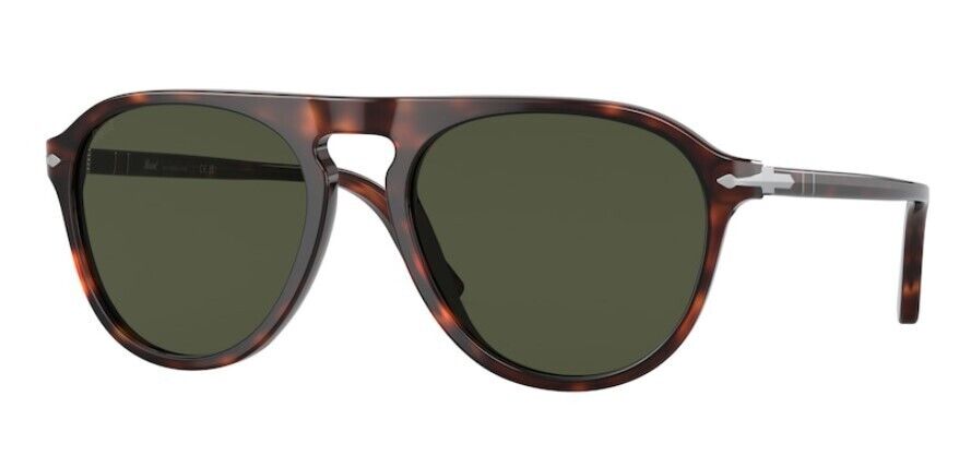 Persol 0PO3302S 24/31 Havana/Green Unisex Sunglasses