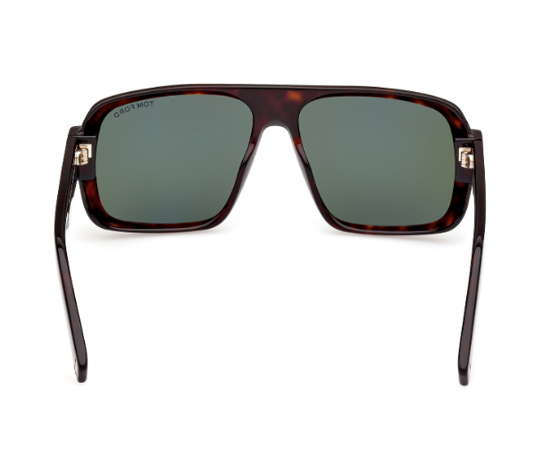 Tom Ford FT1101 Turner 52N Dark Havana/Green Square Men's Sunglasses