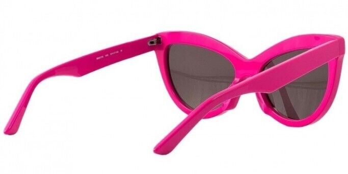 Balenciaga BB0217S 003 Fuchsia/Grey Cat-Eye Full-Rim Women's Sunglasses