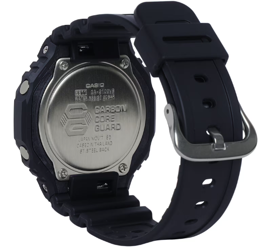 Casio G-Shock GA-2100 Analog Digital Series Black Dial Men's Watch GA2100VB-1A