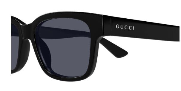 Gucci GG1716S 001 Black/Grey Men's Rectangle Sunglasses