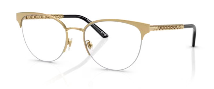 Versace 0VE1297 1002 Gold 53mm Cat-Eye Women's Eyeglasses