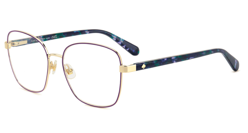 Kate Spade KORA/G S9E Gold/Violet Square Women's Eyeglasses