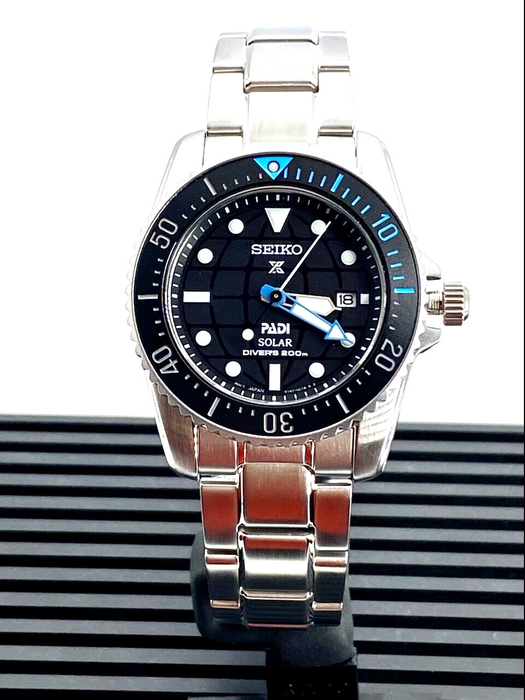 Seiko Prospex PADI Special Edition Solar Diver's Stainless Steel Watch SNE575P1