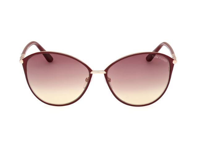 Tom Ford FT0320 Penelope 69T Shiny Bordeaux-Gold/Bordeaux Gradient Sunglasses