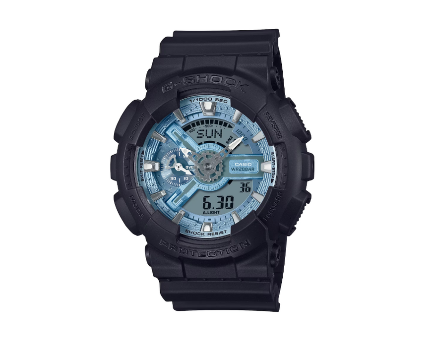 Casio G-Shock Analog Digital GA-110 Series Ice blue Dial  Watch GA110CD-1A2