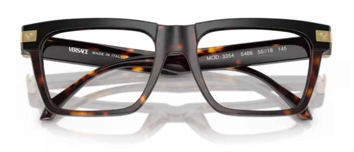 Versace 0VE3354 5466 Top black/Havana 55mm Men's Eyeglasses