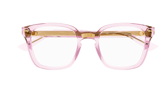 Gucci GG0184O 013 Pink/Gold Square Women's Eyeglasses