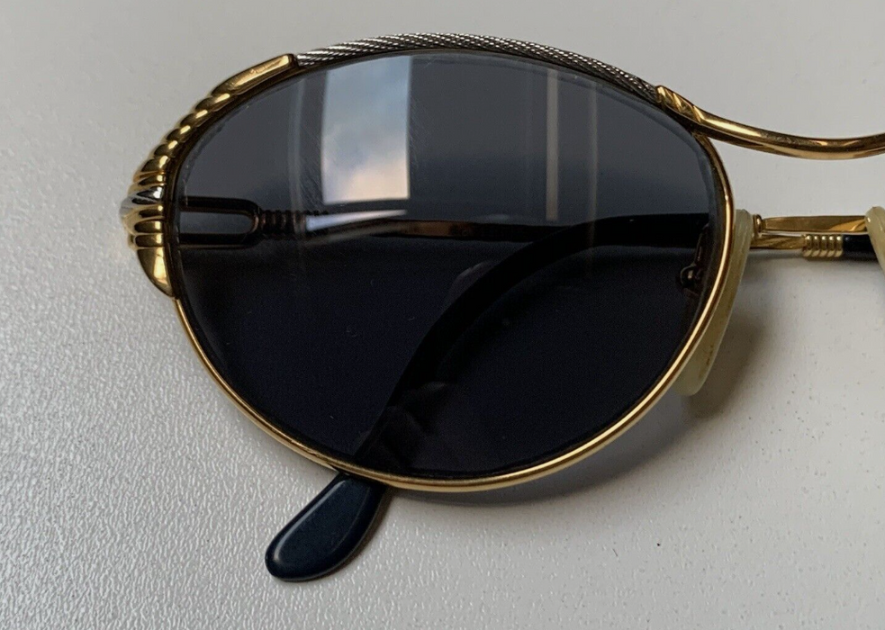 Fred 8463 FORCE 10 Black/Gold Oval Men's Sunglasses.