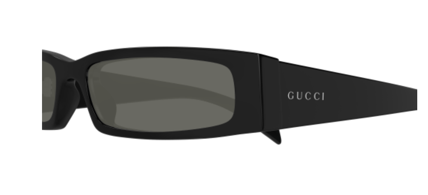 Gucci GG1778S 001 Black/Grey Rectangle Men's Sunglasses