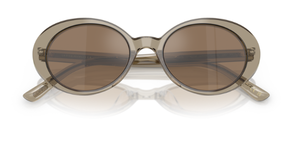 Oliver Peoples 0OV5565SU Lumar 1745G8 Sencha Cognac Oval Women's Sunglasses