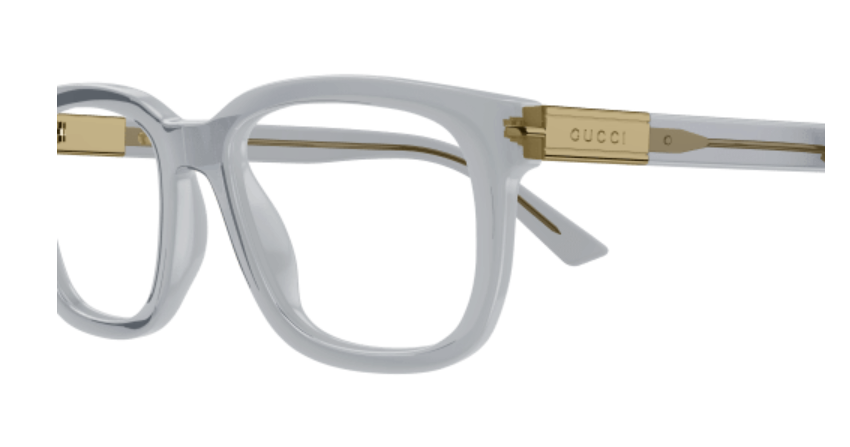 Gucci GG1776O 003 Grey Square Men's Eyeglasses