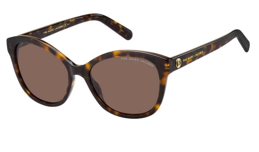 Marc Jacobs MARC-554/S 0086/70 Havana/Brown Oval Women's Sunglasses