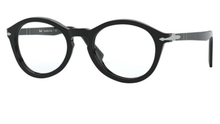 Persol 0PO 3237V 95 Black/Clear Round Men's Eyeglasses