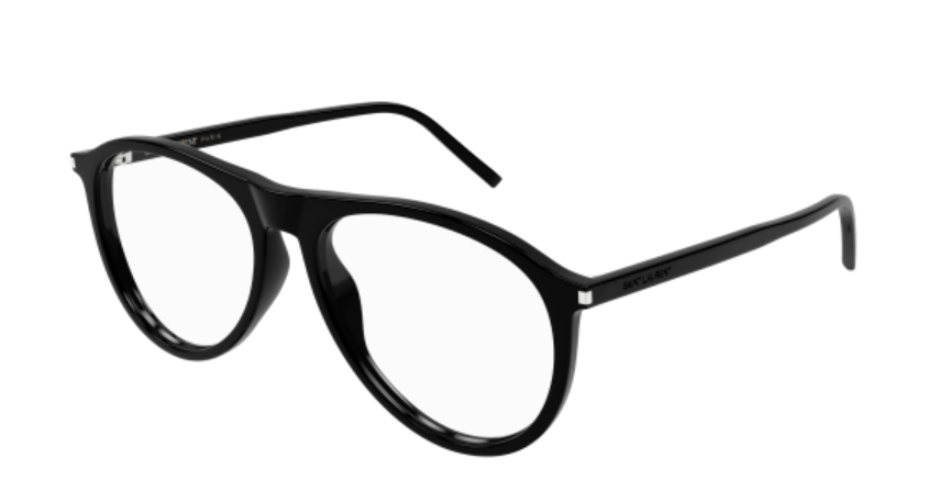 Saint Laurent SL 667 OPT 001 Black Soft Square Men's Eyeglasses