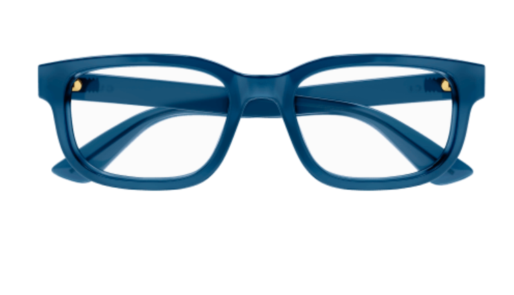 Gucci GG1584O 003 Blue Rectangular Men's Eyeglasses