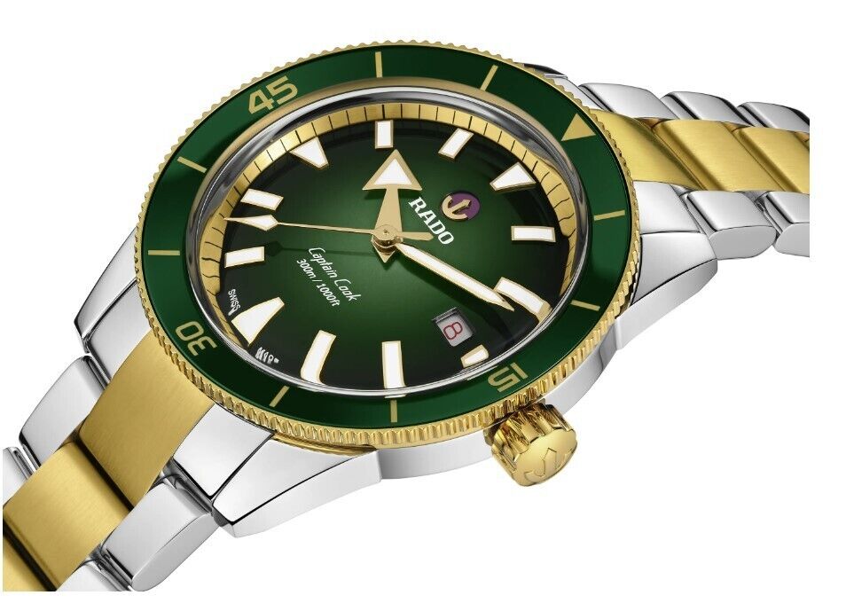 Rado Captain Cook Automatic High Tech Ceramic Green Dial Men's Watch R32138303